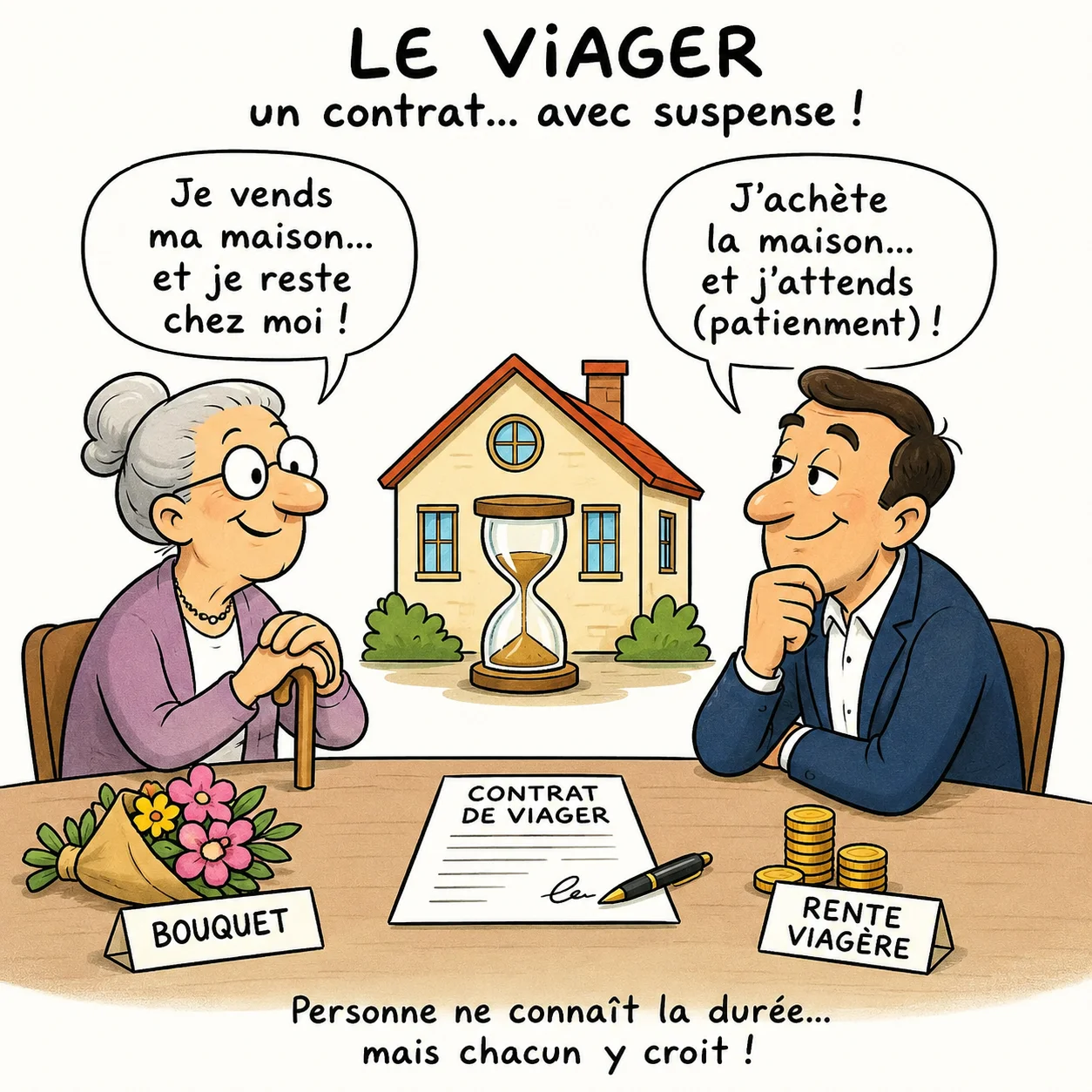 Le viager contrat avec suspense